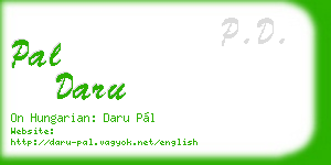 pal daru business card